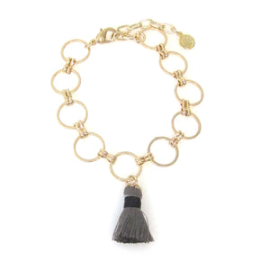 Eclipse Collection Circle Bracelet with Tassel