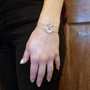 "Nina" Slider Bracelet With Small Round Crystal