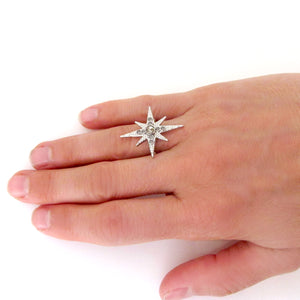 Celestial Collection Large Star Ring with Swarovski Crystals