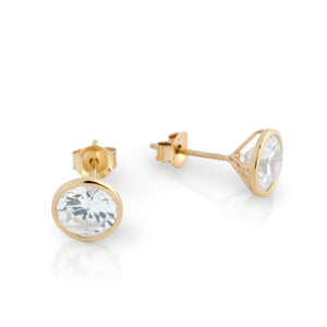 Vermeil "Soli" Studs with CZ