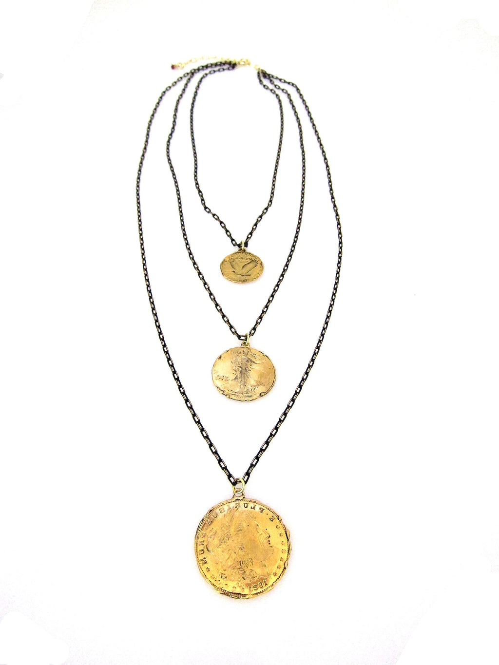 "Heritage" Coin Triple necklace
