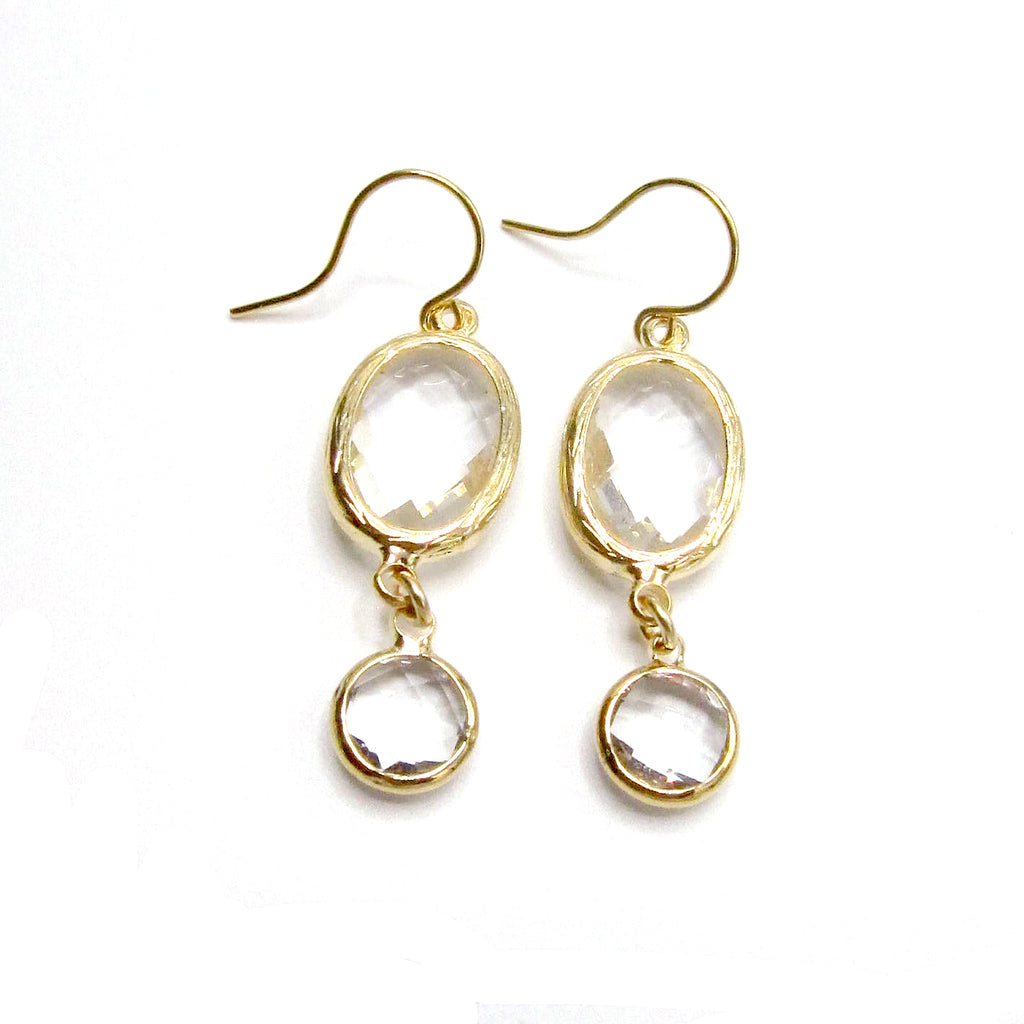 Margo Earring with Double Crystal