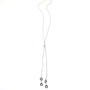 "Nina" Double Bezel Slider Necklace