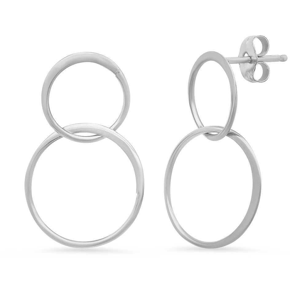 Sterling Silver & Vermeil Double "Halo" Circle Earring