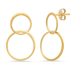 Sterling & Vermeil Double "Halo" Circle Earring