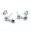 Sterling Silver Gia "Combo" Stud With Swarovski Crystals
