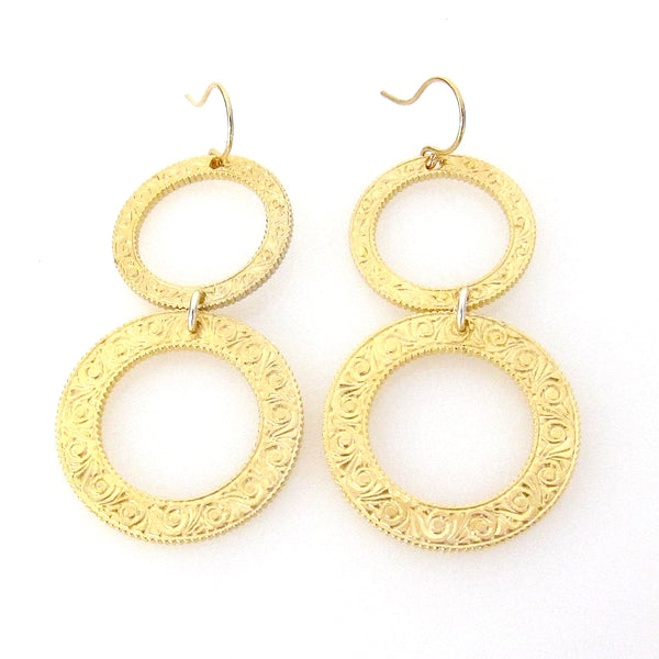 Malia Sterling and Gold Filled Hoops With Charms –