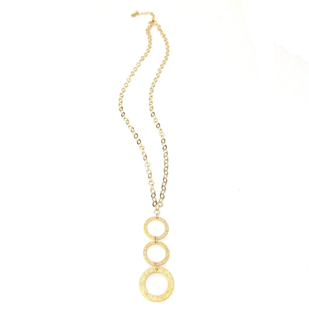 Eternity Circle Long Necklace on Sparkle Chain
