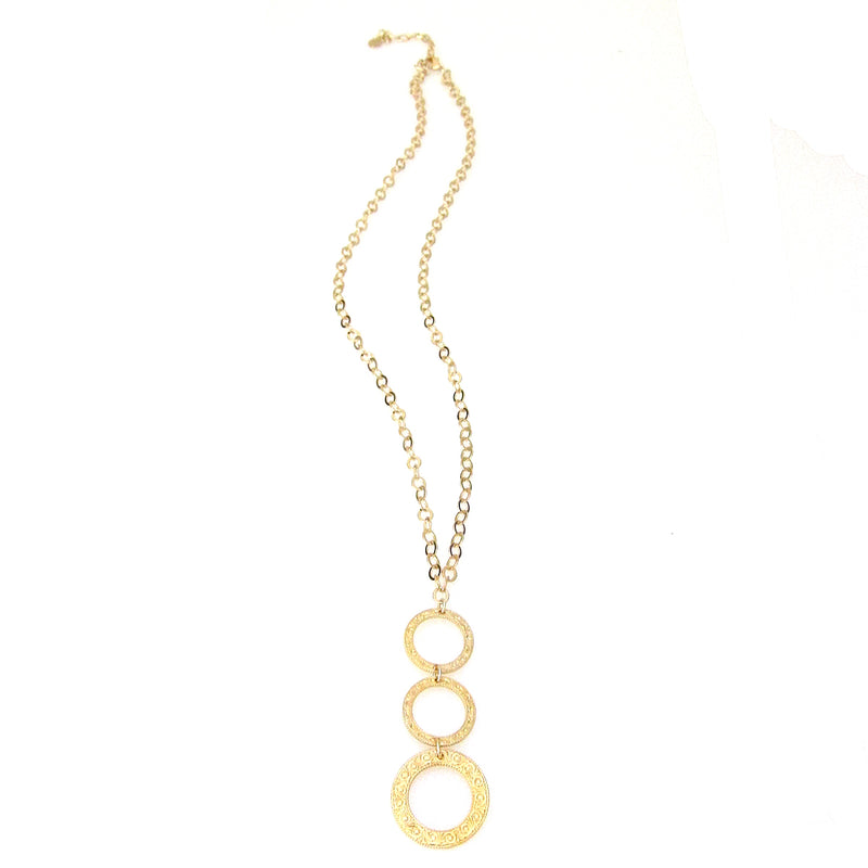 Eternity Circle Long Necklace on Sparkle Chain