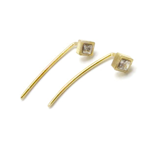 Sterling Silver Janie Ear Wire With Swarovski Crystal