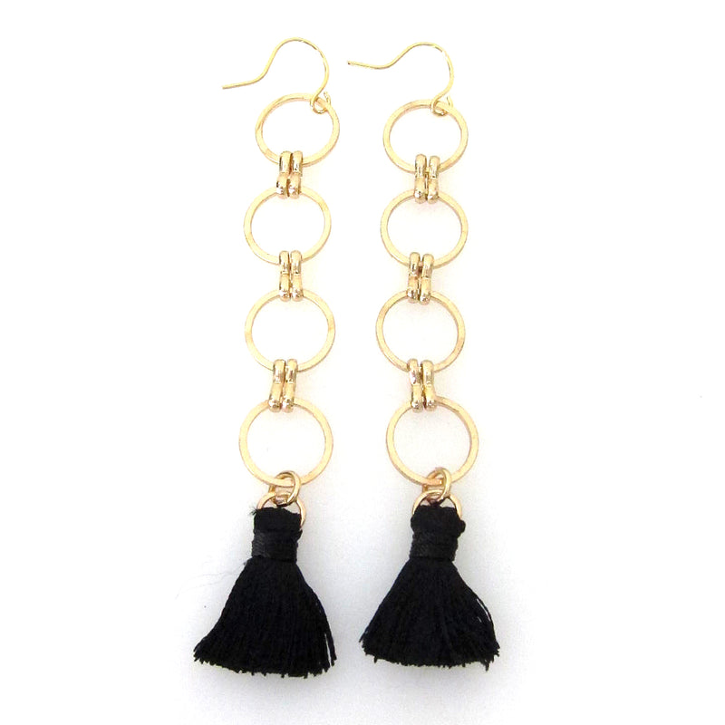 Eclipse Collection Circle Earring with Tassels