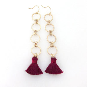Eclipse Collection Circle Earring with Tassels