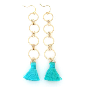 Eclipse Collection Circle Earring with Tassels