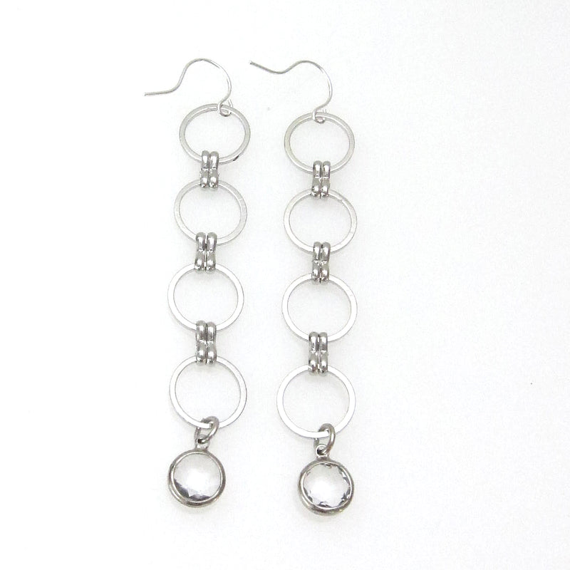 Eclipse Collection Circle Earring with Crystals