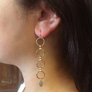 Eclipse Collection Circle Earring with Charms
