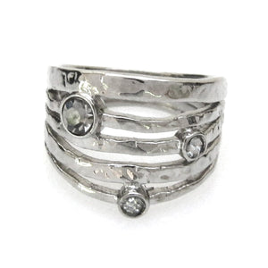 JE Classic Collection All-in-One Stackable Jolie ring with Swarovski Crystal
