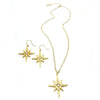 Combo Set:  Large Star Pendant with Swarovski, Large Star earrings with Swarovski