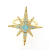 Celestial Collection Large Star Ring with Swarovski Crystals