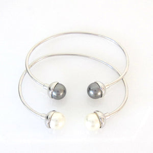 "Laney" Swarovski Pearl Wire Bracelet