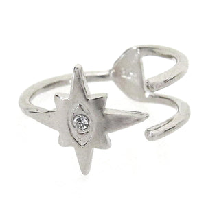 Celestial Evil Eye Star Ring with Swarovski Crystal